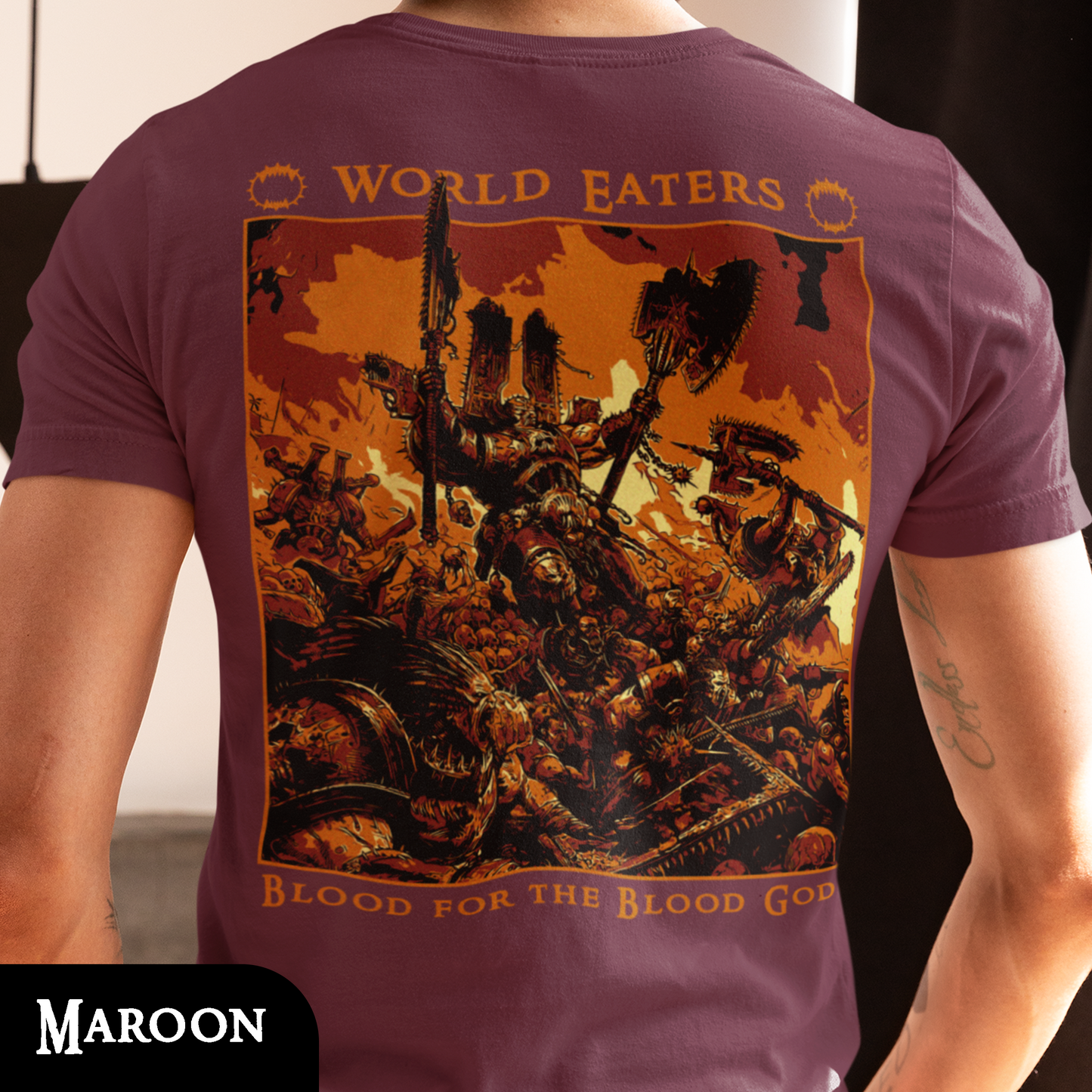 Blood For The Blood God | Back Print T-Shirt