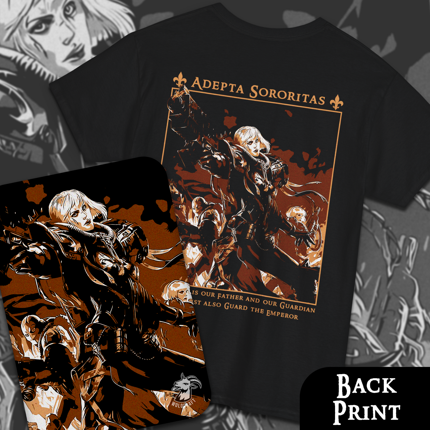 Adepta Sororitas - Sister Of Battle | Back Print T-Shirt