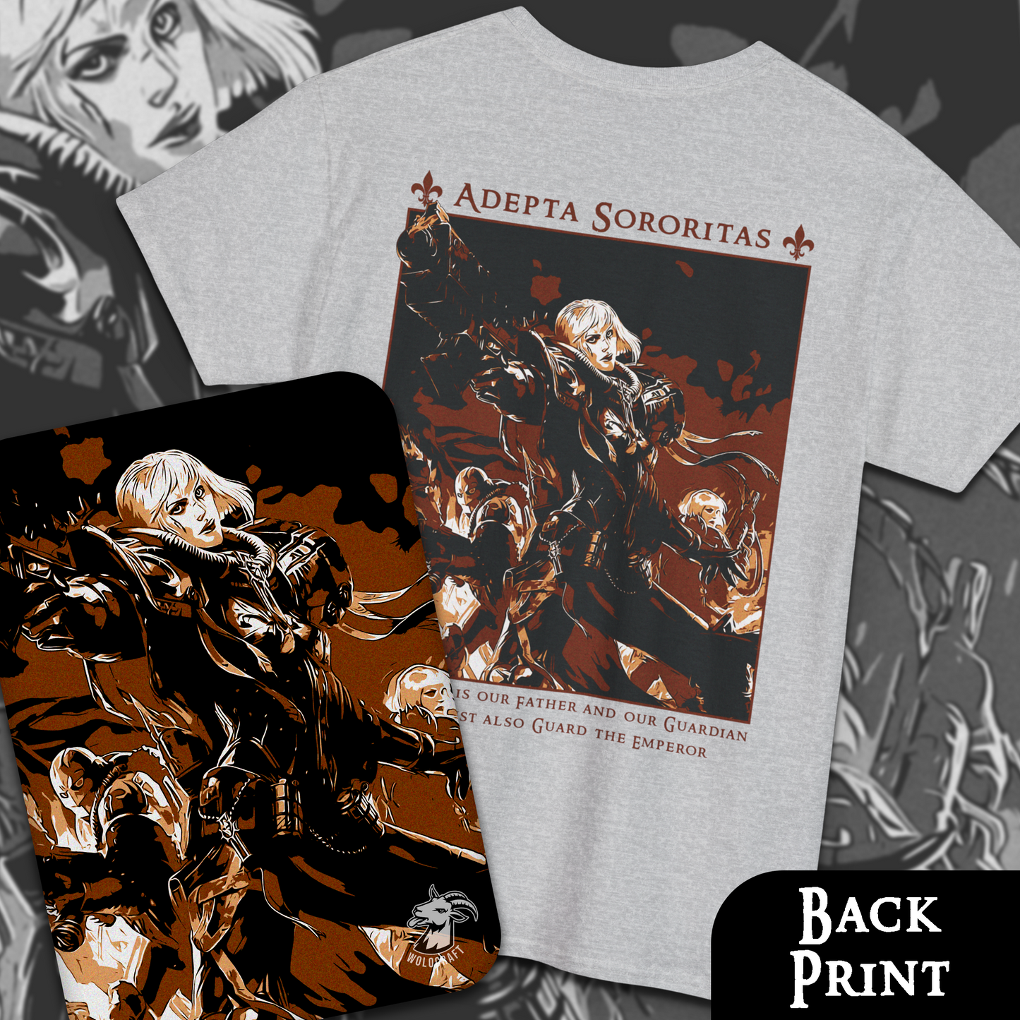 Adepta Sororitas - Sister Of Battle | Back Print T-Shirt