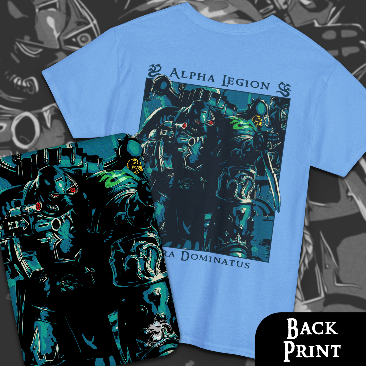 Alpha Legion - Hydra Dominatus | Back Print T-Shirt