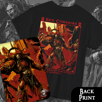 Red Corsairs Warhammer 40k | Back Print T-Shirt