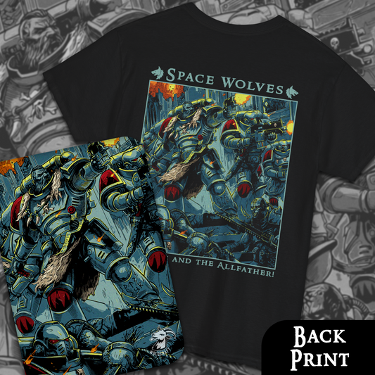 Space Wolves - For Russ | Back Print T-Shirt