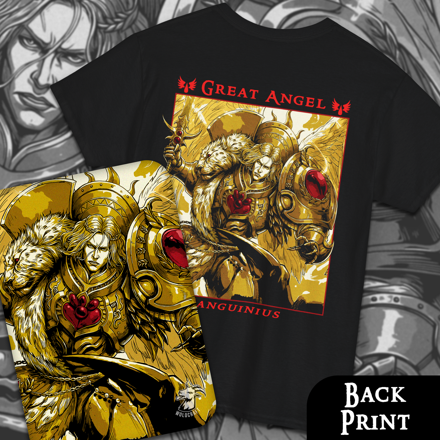 Sanguinius - Great Angel | Back Print T-Shirt