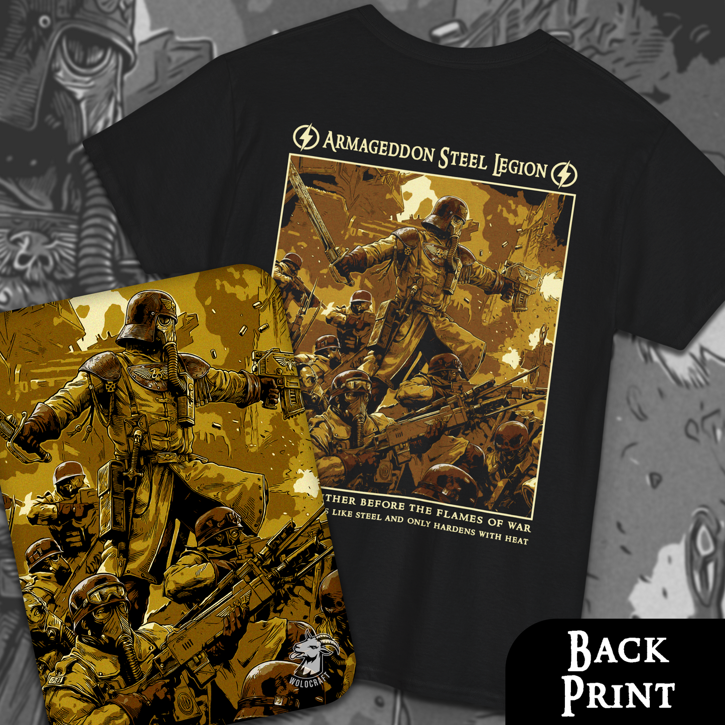 Armageddon Steel Legion | Back Print T-Shirt