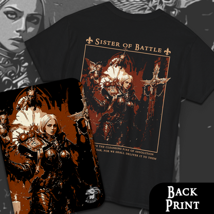Sister Of Battle - Adepta Sororitas | Back Print T-Shirt