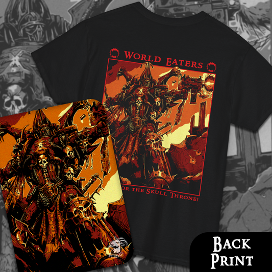 World Eaters - Skull Throne | Back Print T-Shirt