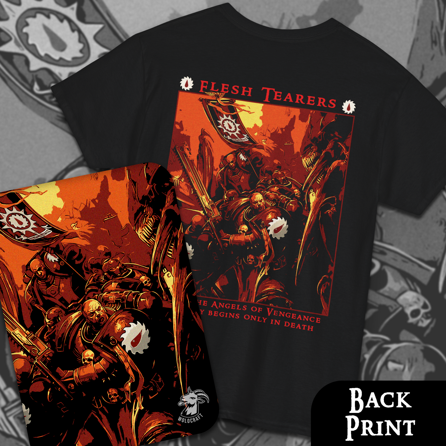 Flesh Tearers - Warhammer 40k | Back Print T-Shirt