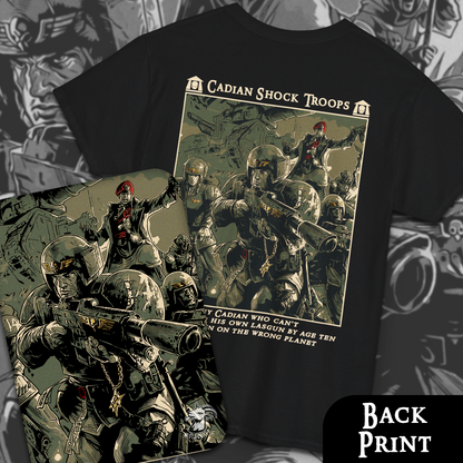 Cadian Shock Troops - Astra Militarum | Back Print T-Shirt