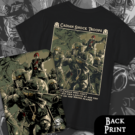 Cadian Shock Troops - Astra Militarum | Back Print T-Shirt