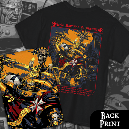 High Marshal Helbrecht - Black Templars | Back Print T-Shirt