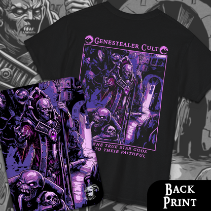 Genestealer Cult - True Star Gods | Back Print T-Shirt