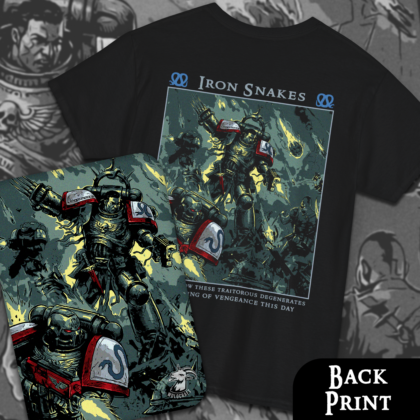 Iron Snakes - Warhammer 40k | Back Print T-Shirt