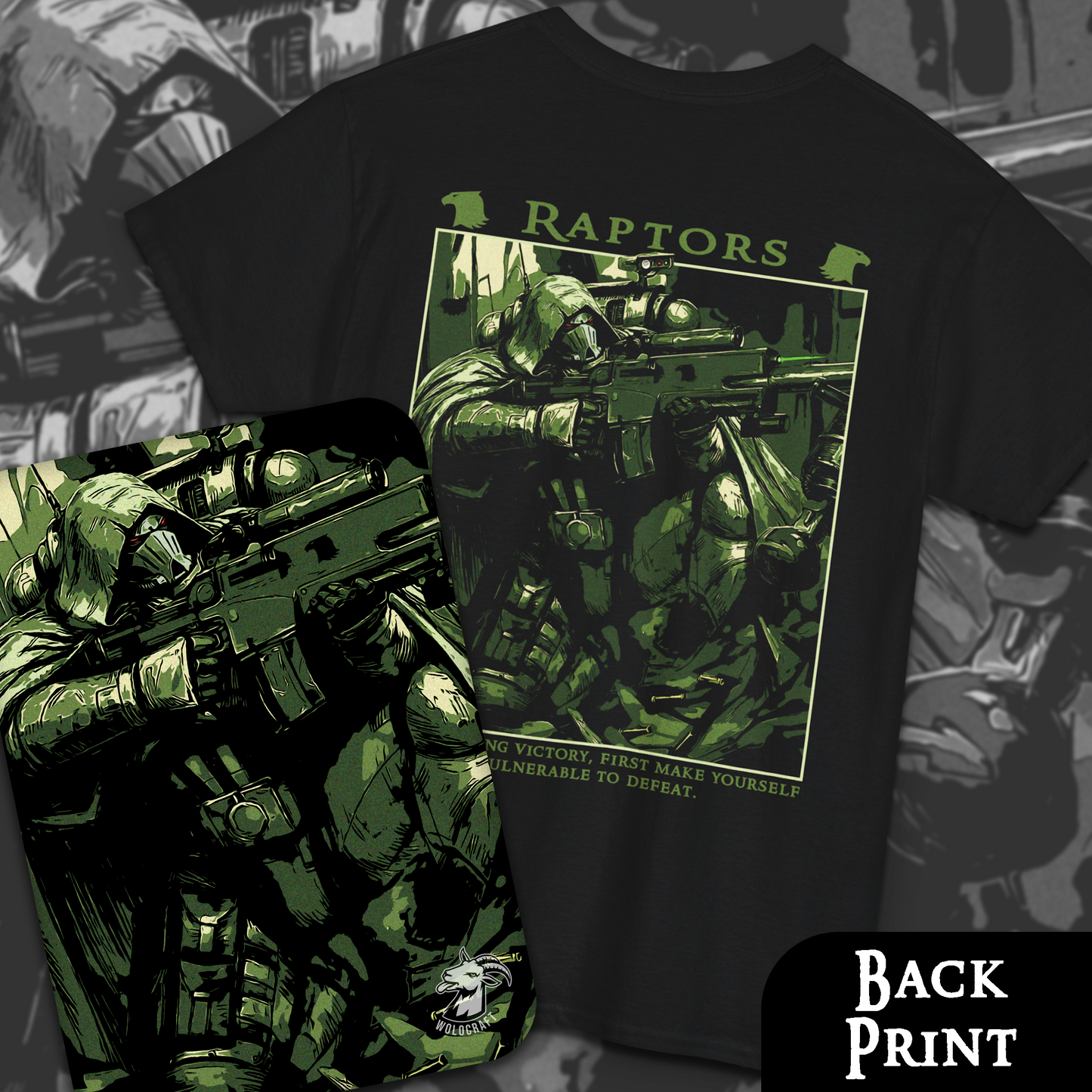 Raptos - Warhammer 40k | Back Print T-Shirt