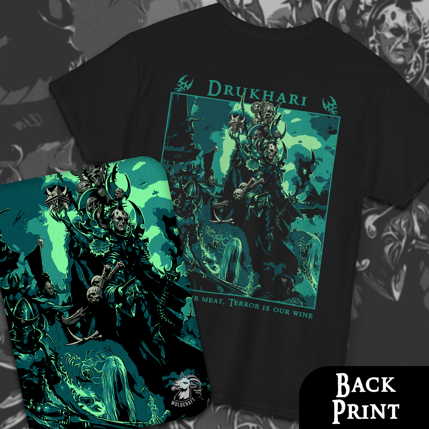 Drukhari - Warhammer 40k | Back Print T-Shirt
