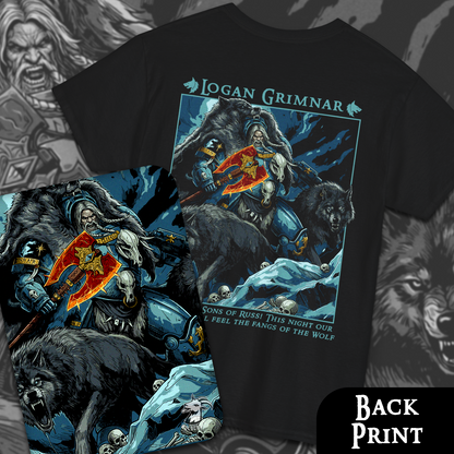 Logan Grimnar - Space Wolves | Back Print T-Shirt
