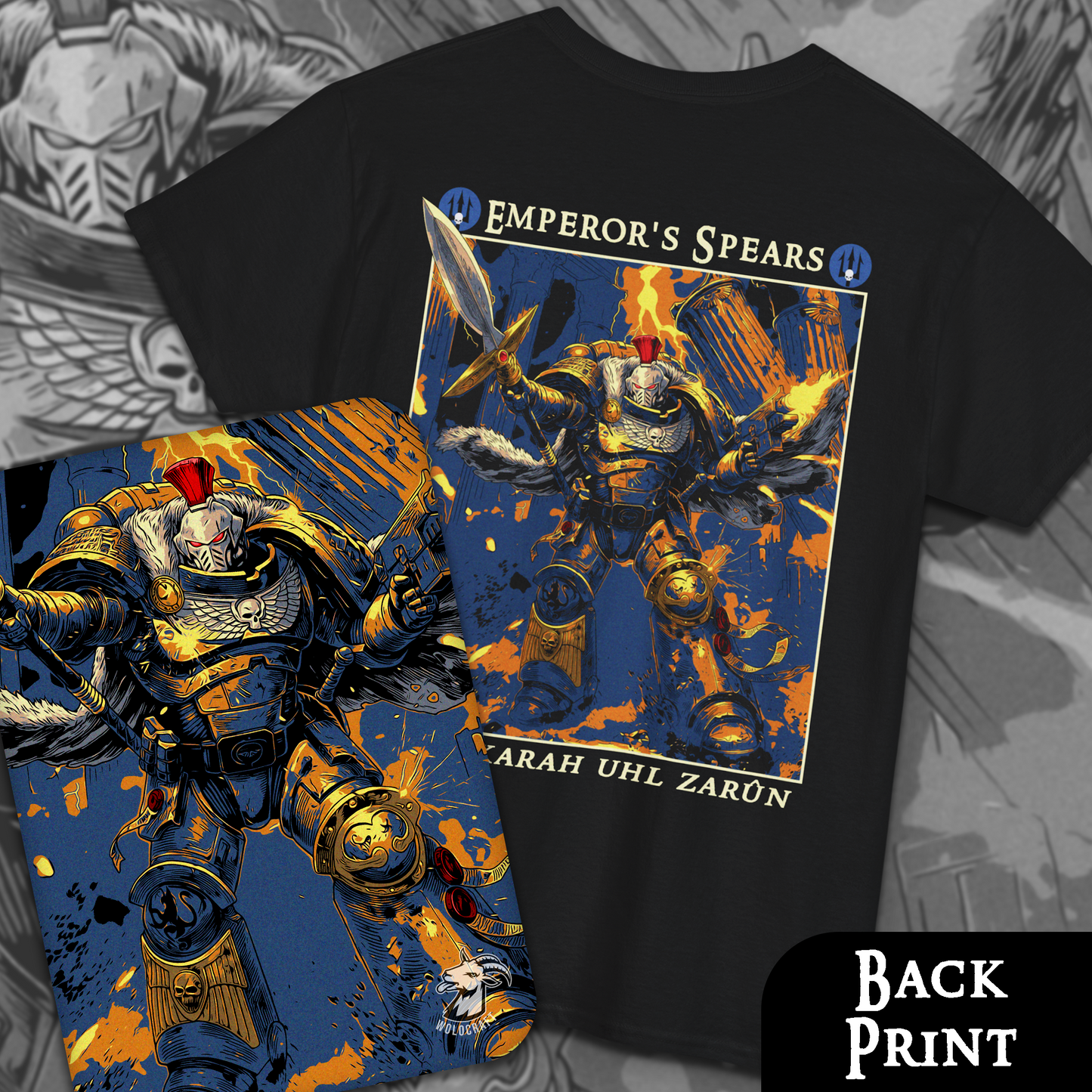 Emperor's Spears - Warhammer 40k | Back Print T-Shirt