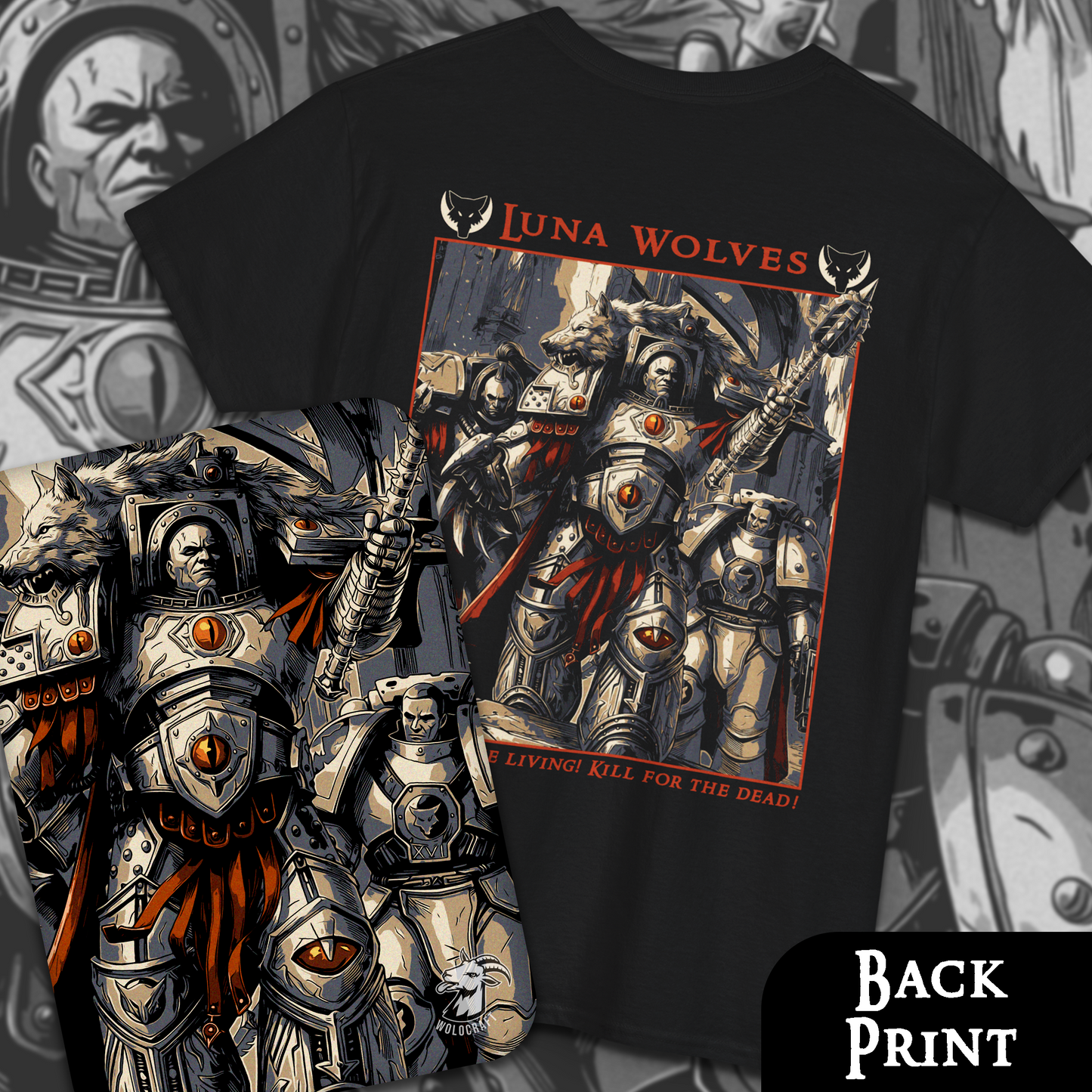 Luna Wolves - Warhammer 40k | Back Print T-Shirt