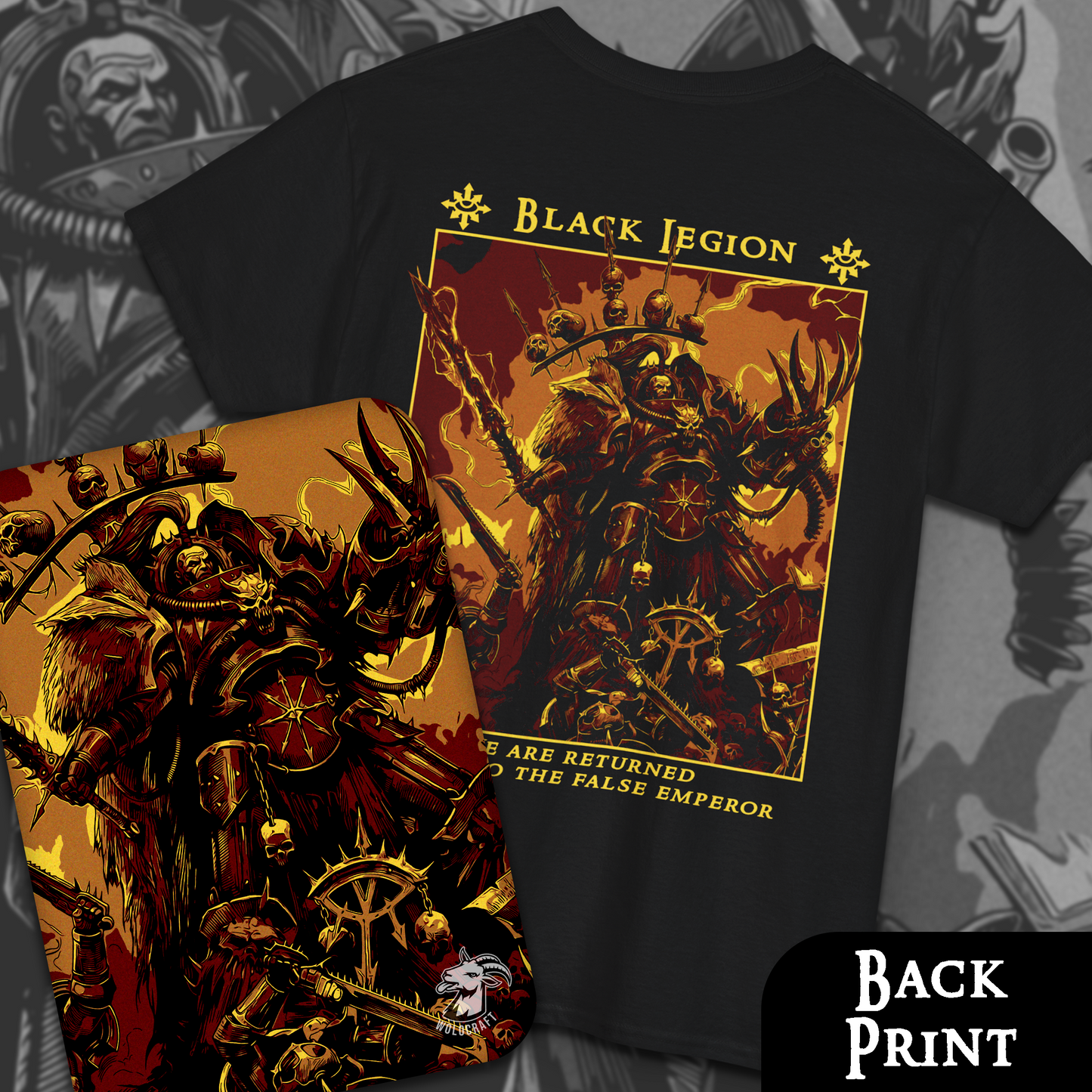 Black Legion - Warhammer 40k | Back Print T-Shirt