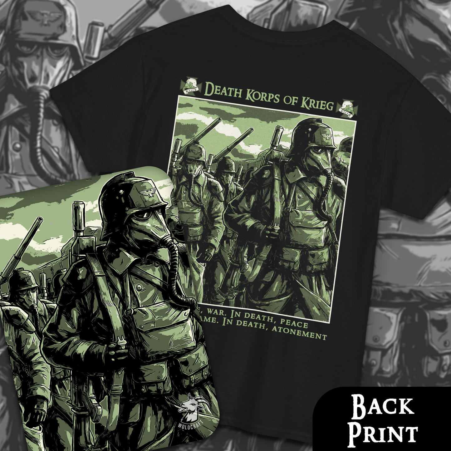 Death Korps of Krieg - Astra Militarum | Back Print T-Shirt