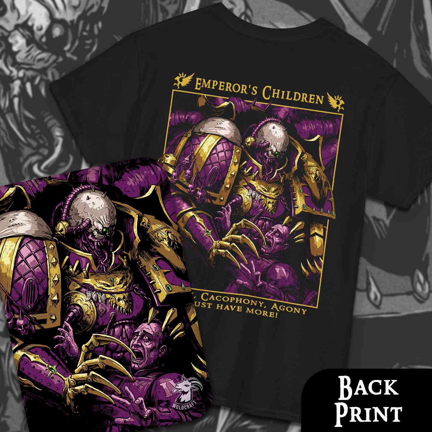 Emperor's Children - Chaos Marine | Back Print T-Shirt