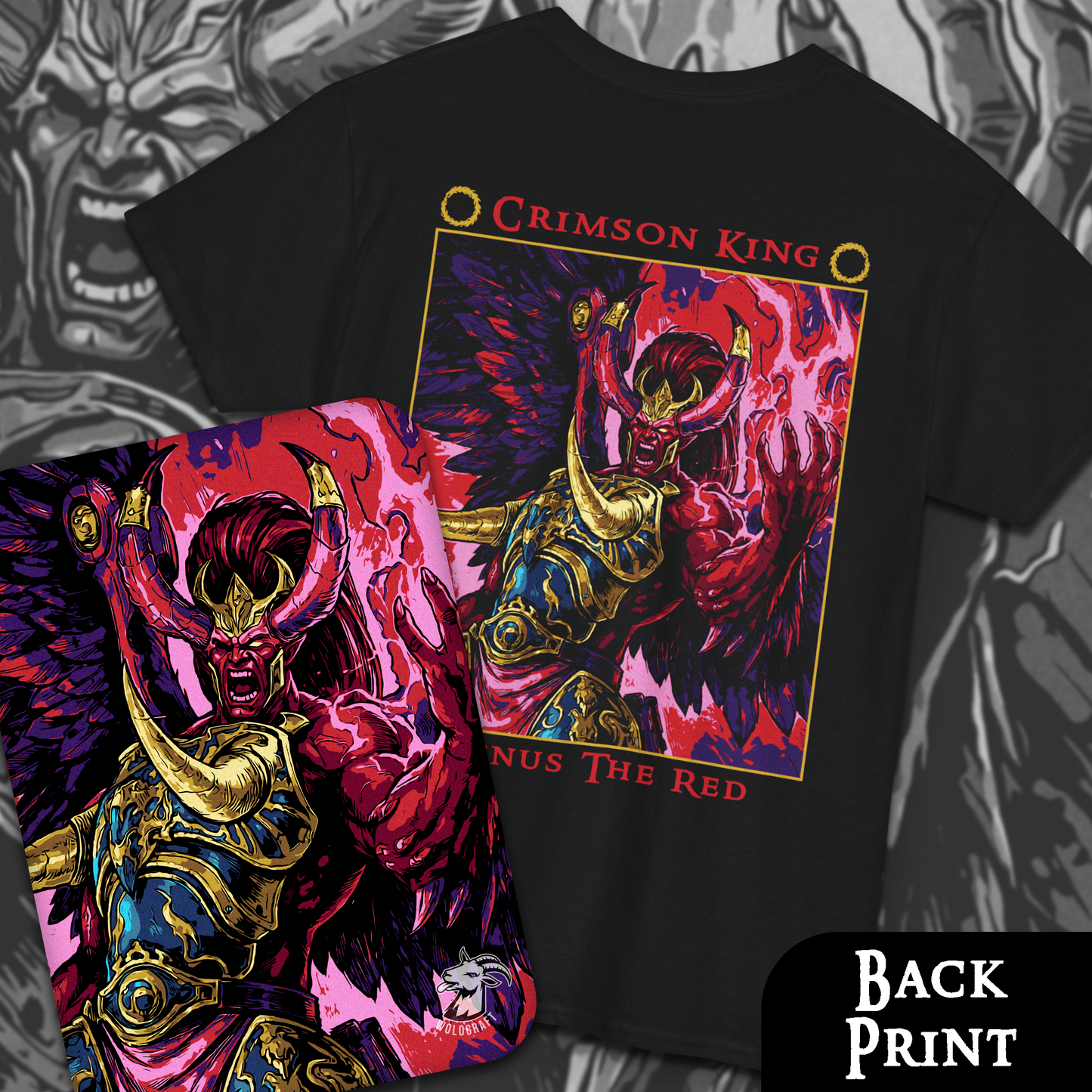 Magnus The Red - Crimson King | Back Print T-Shirt