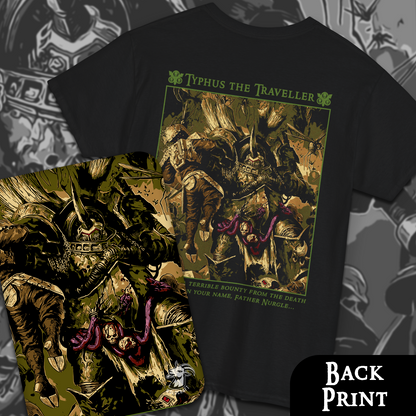 Typhus The Traveller - Death Guard | Back Print T-Shirt