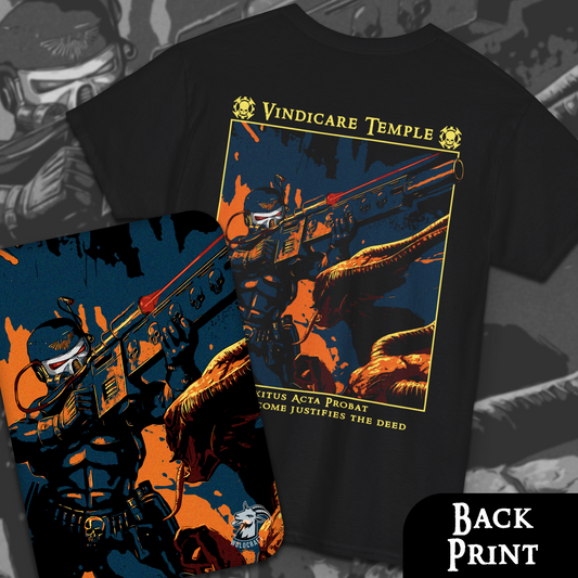 Vindicare Temple - Officio Assassinorum | Back Print T-Shirt