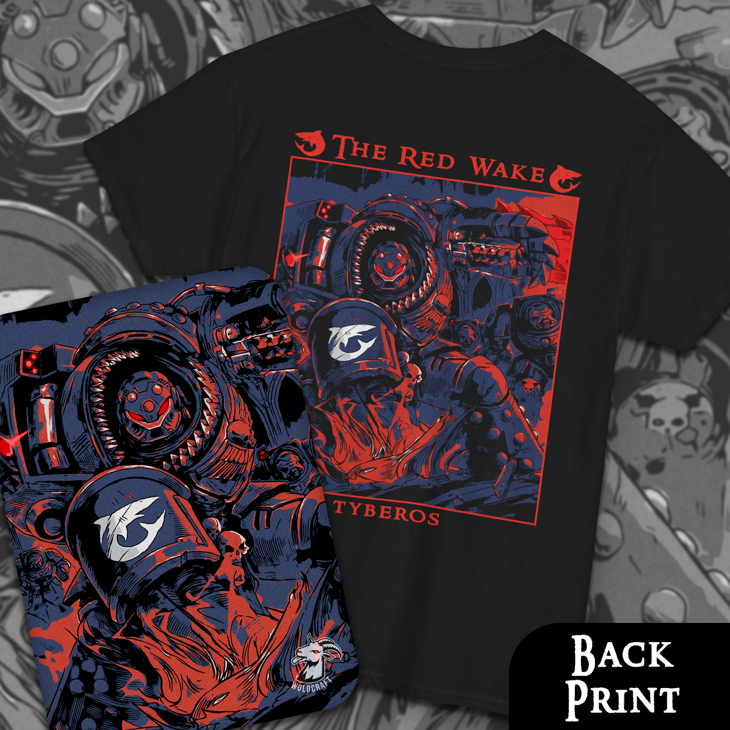 Tyberos - The Red Wake | Back Print T-Shirt