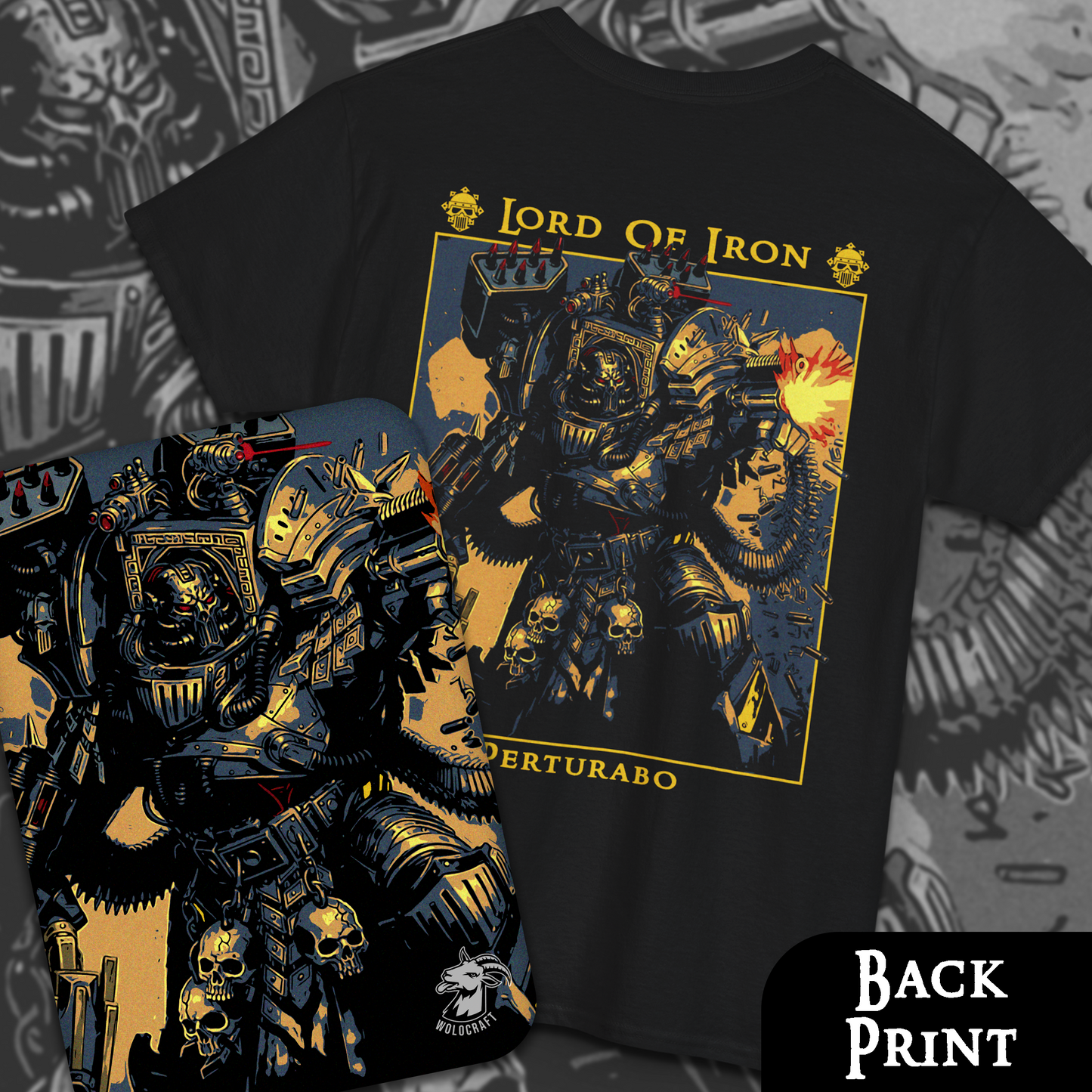 Perturabo - Lord of Iron | Back Print T-Shirt