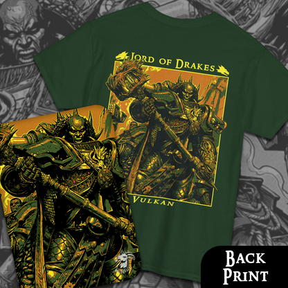 Vulkan - Lord Of Drakes | Back Print T-Shirt