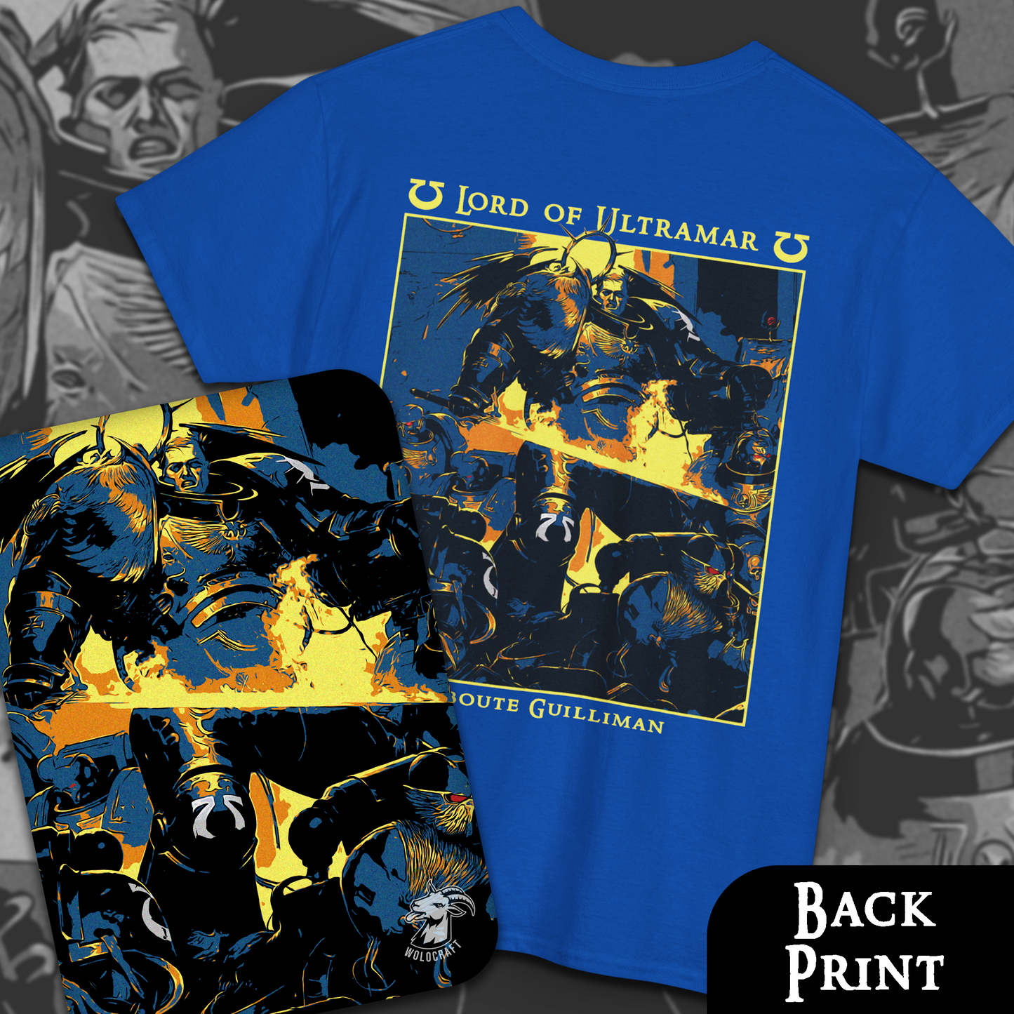 Roboute Guilliman - Lord of Ultramar | Back Print T-Shirt