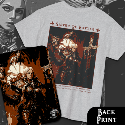 Sister Of Battle - Adepta Sororitas | Back Print T-Shirt
