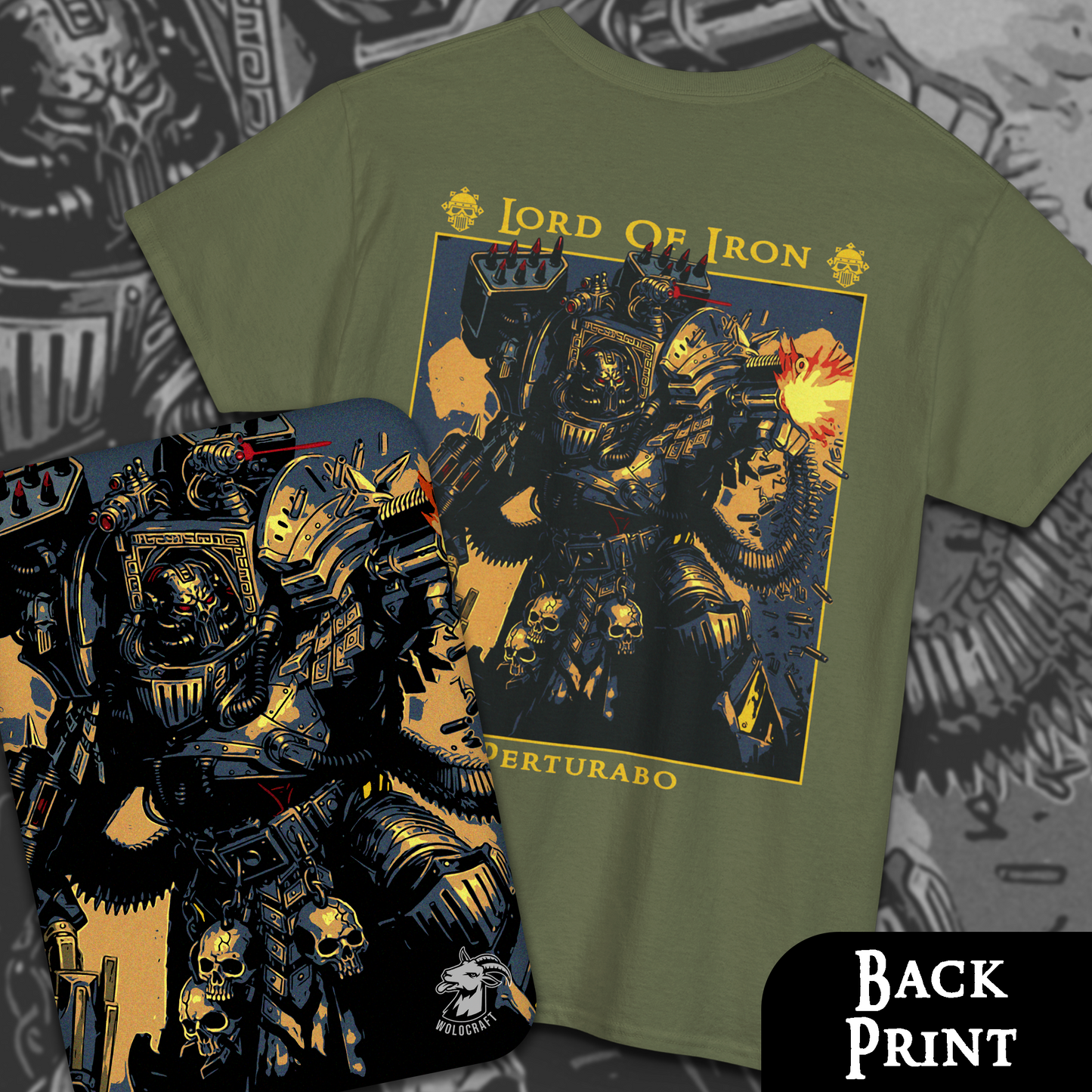 Perturabo - Lord of Iron | Back Print T-Shirt