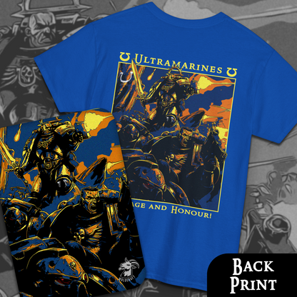 Ultramarines - Courage And Honour | Back Print T-Shirt