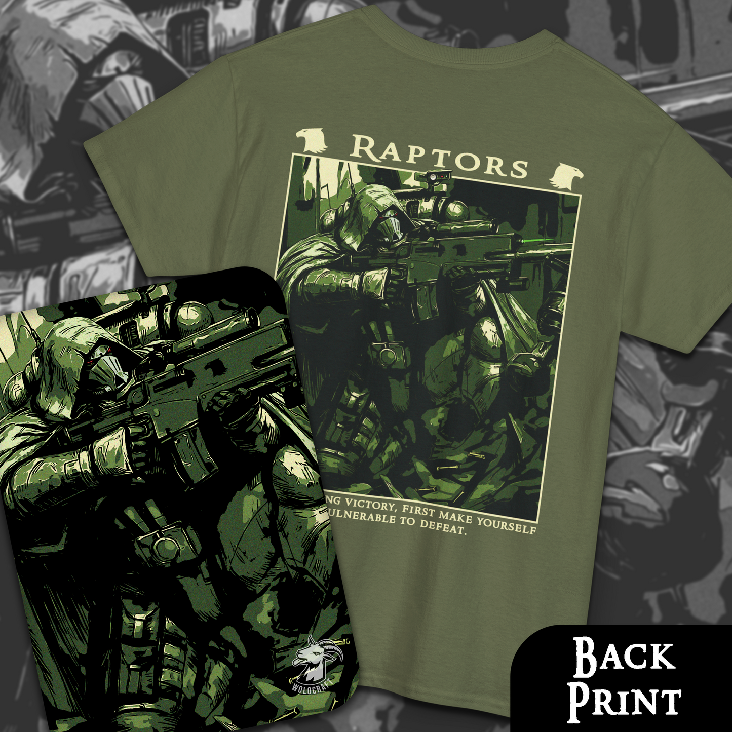 Raptos - Warhammer 40k | Back Print T-Shirt