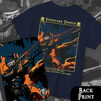 Vindicare Temple - Officio Assassinorum | Back Print T-Shirt