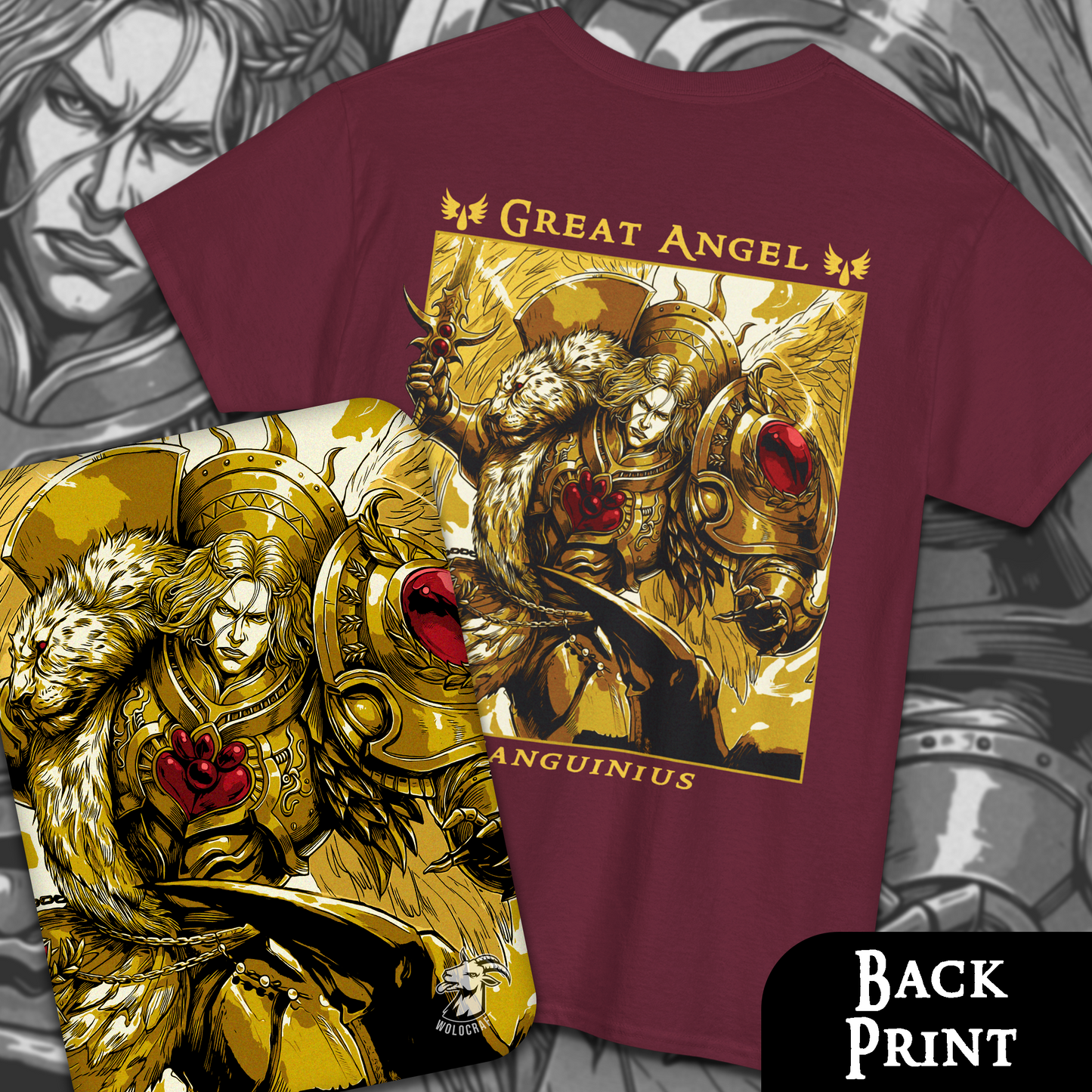 Sanguinius - Great Angel | Back Print T-Shirt