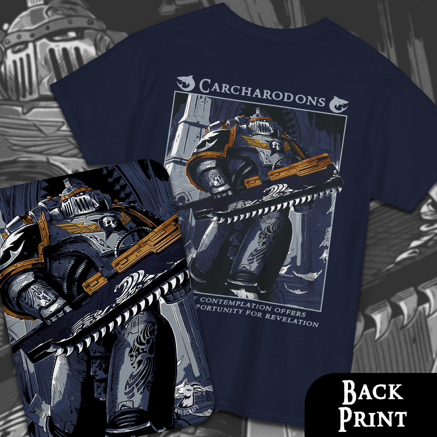 Carcharodons - Warhammer 40k | Back Print T- Shirt