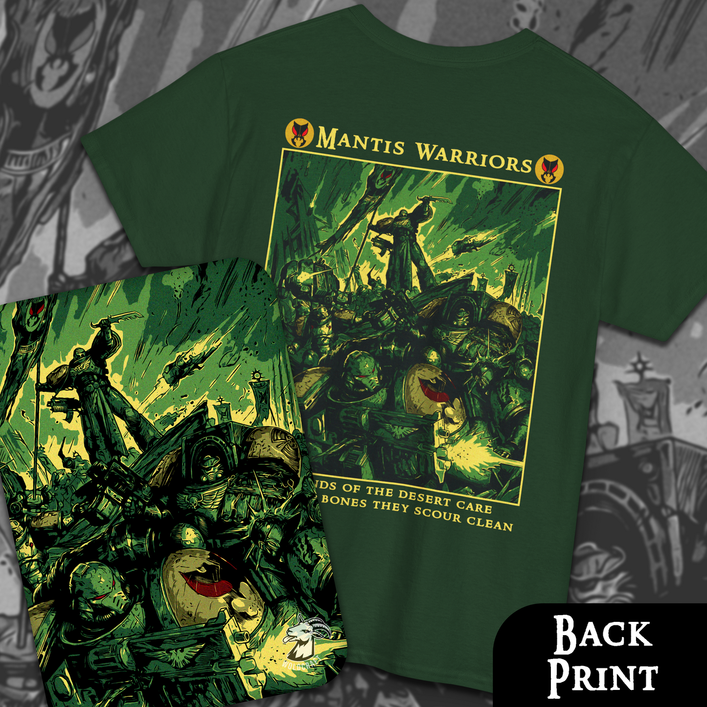 Mantis Warriors - Warhammer 40k | Back Print T-Shirt