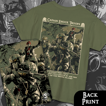 Cadian Shock Troops - Astra Militarum | Back Print T-Shirt