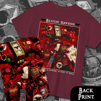 Blood Ravens - Knowledge is Power | Back Print T-Shirt