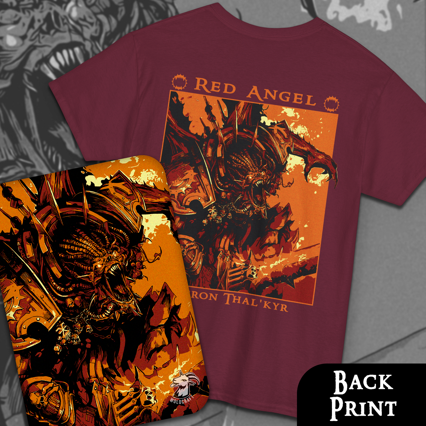 Angron - Red Angel | Back Print T-Shirt