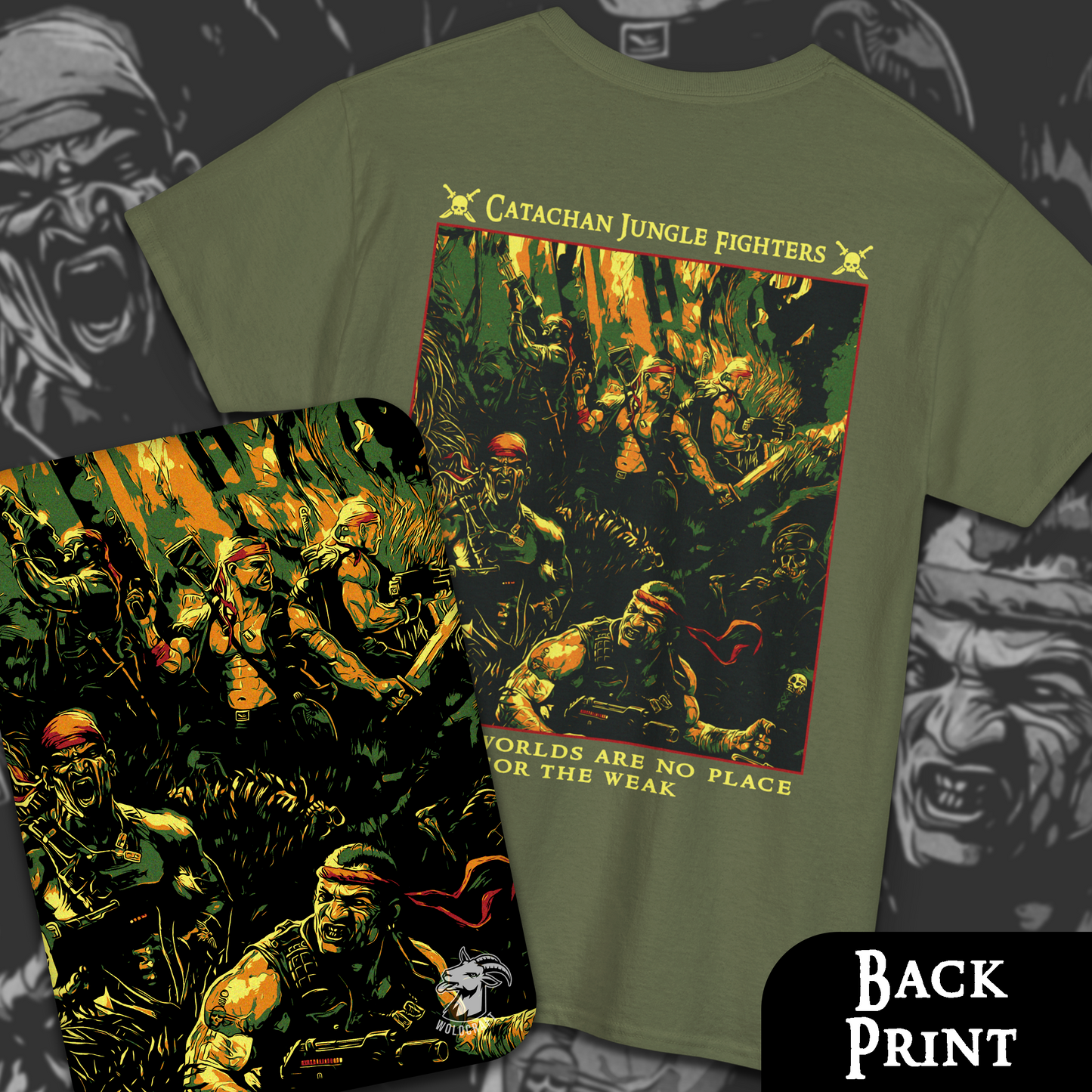 Catachan Jungle Fighters | Back Print T-Shirt