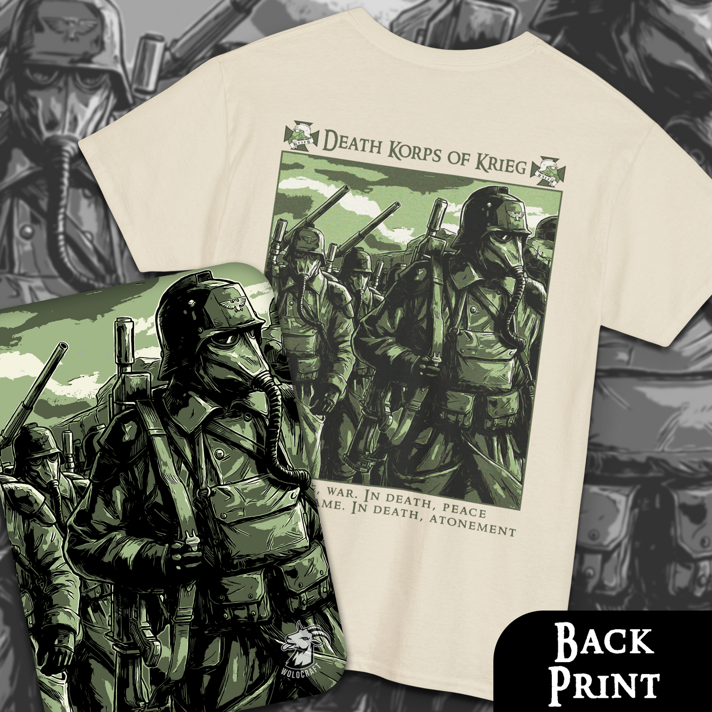 Death Korps of Krieg - Astra Militarum | Back Print T-Shirt