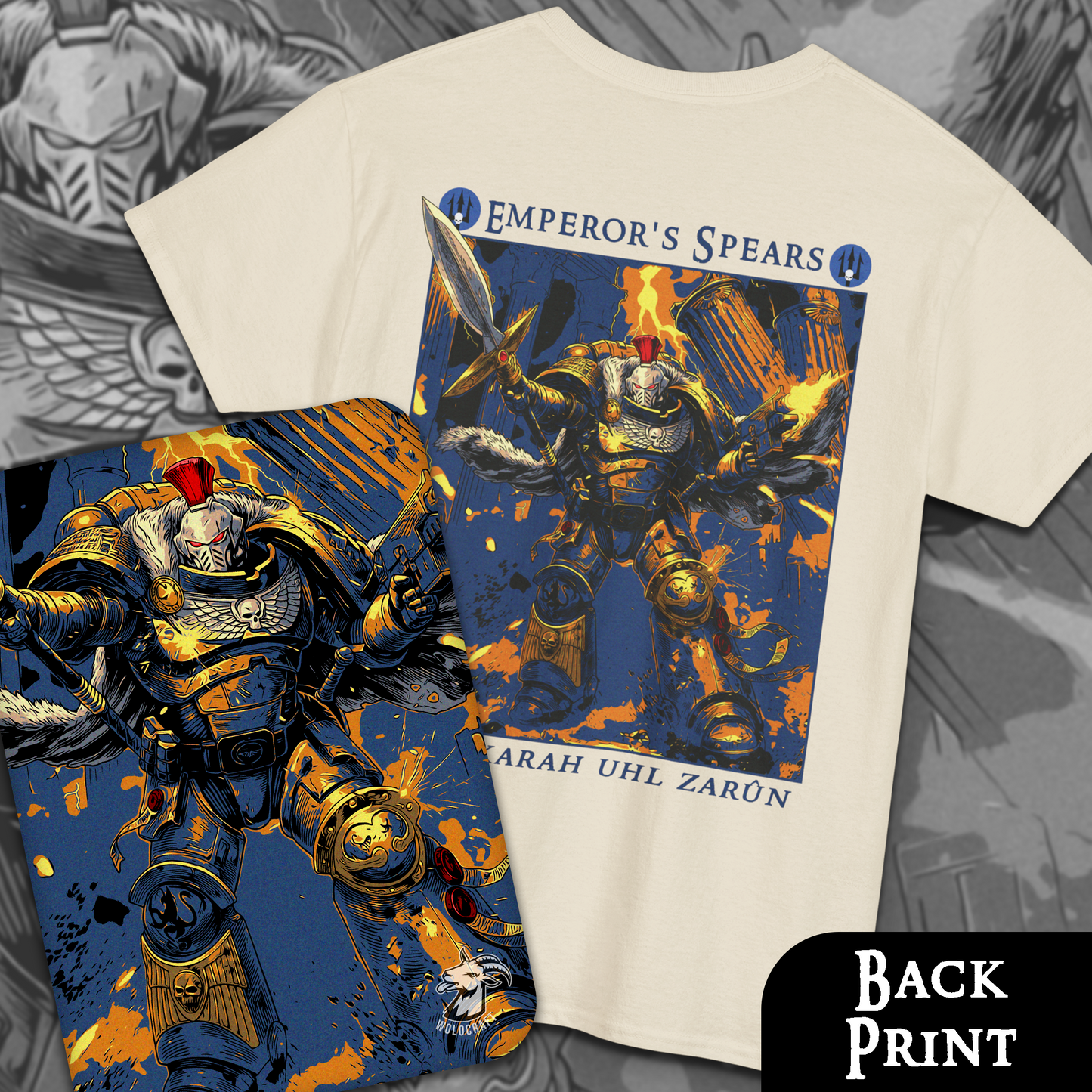 Emperor's Spears - Warhammer 40k | Back Print T-Shirt