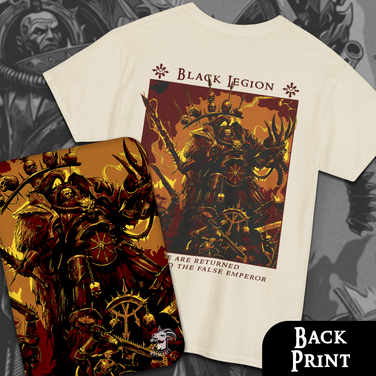 Black Legion - Warhammer 40k | Back Print T-Shirt