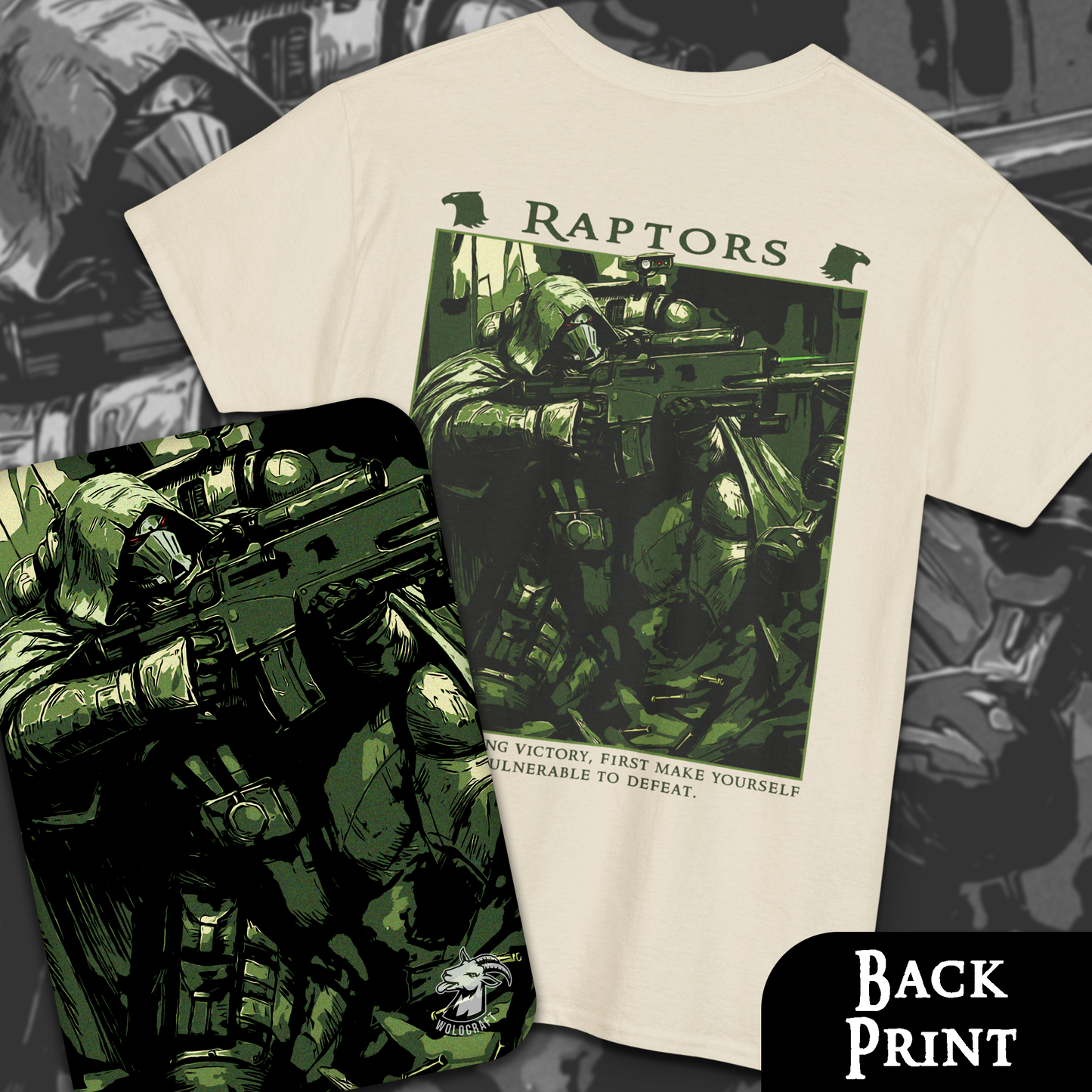 Raptos - Warhammer 40k | Back Print T-Shirt