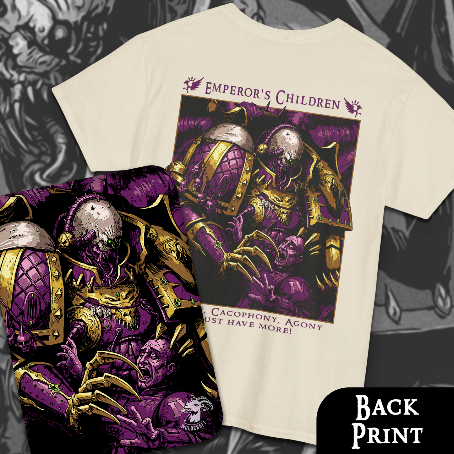 Emperor's Children - Chaos Marine | Back Print T-Shirt