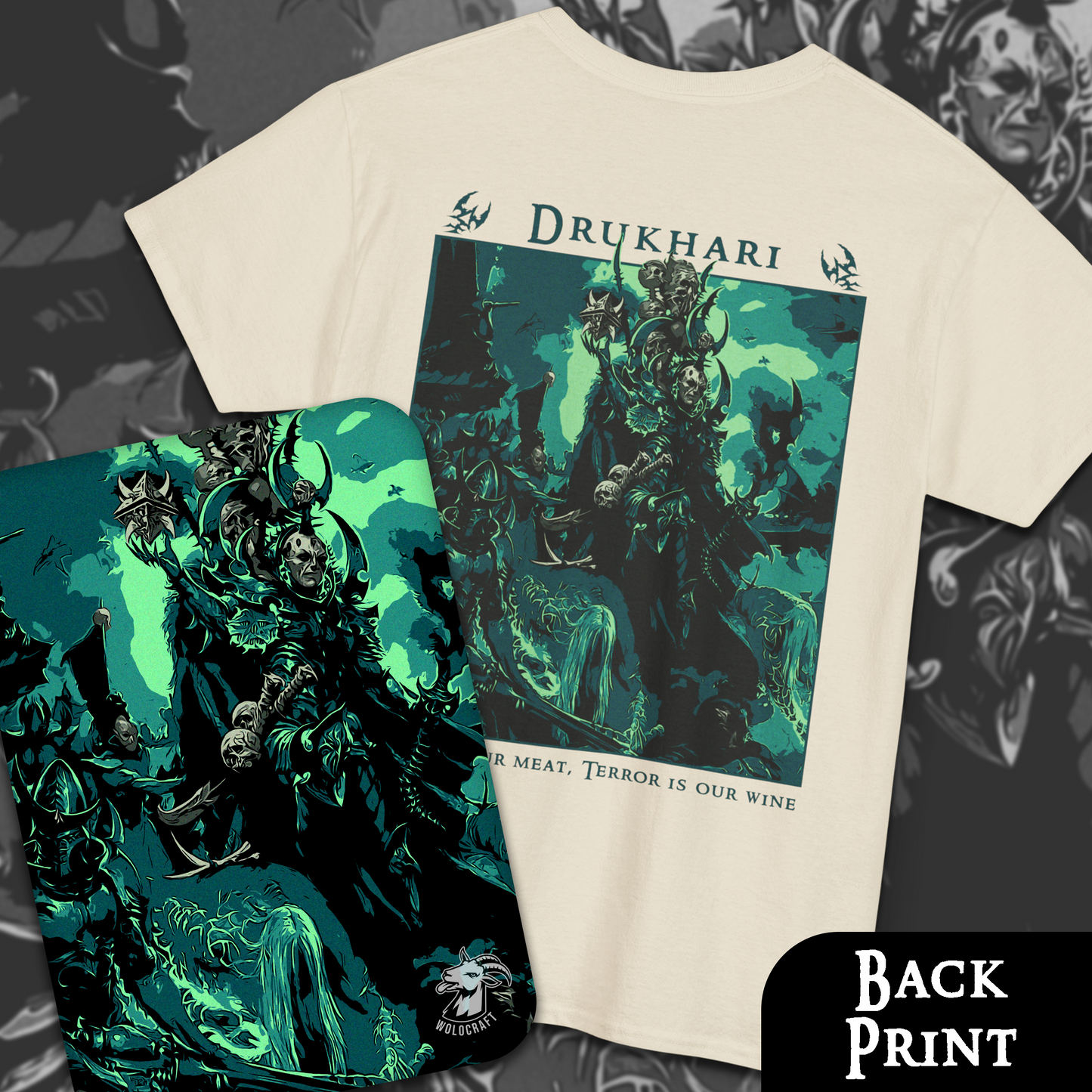 Drukhari - Warhammer 40k | Back Print T-Shirt
