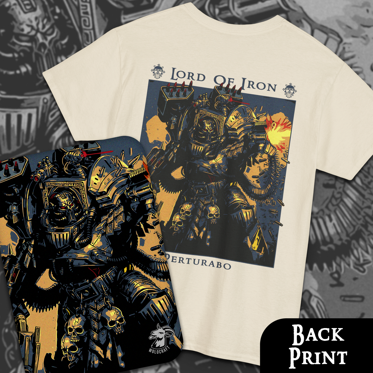 Perturabo - Lord of Iron | Back Print T-Shirt
